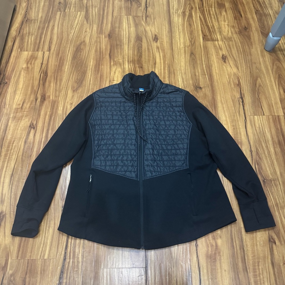 Old Navy Active Black Mixed Media Jacket